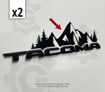 2015-2024 Toyota Tacoma Door Badge Mountain Design decals