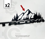 2015-2023 Toyota Tacoma Door Badge Mountain Design decals