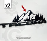 2015-2024 Toyota Tacoma Door Badge Mountain Design decals