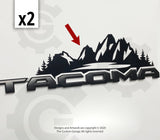 2015-2023 Toyota Tacoma Door Badge Mountain Design decals