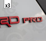 2015-2024 Toyota 4Runner TRD PRO Overlays Decals