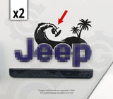 2018 - 2024 Jeep Wrangler, Gladiator, JL, JLU Beach Design decals