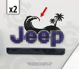 2018 - 2024 Jeep Wrangler, Gladiator, JL, JLU Beach Design decals