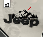 2018 - 2024 Jeep Wrangler, Gladiator, JL, JLU Moab Utah Mountain Design Decals